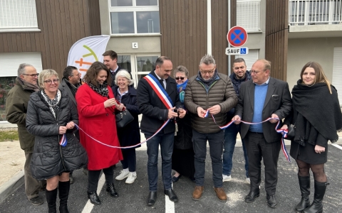 38 nouveaux logements de la SIP d'HLM inaugurés Cité Mérelle à Amiens !